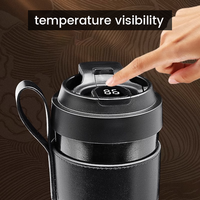 Tasse à café isolée double couche en titane, tasse à café isolée sous vide en titane haut de gamme pour le bureau