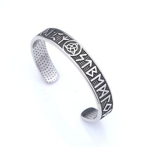 Yunnique Men's Stainless Steel Viking Runes Valknut <b>Bracelet</b> <b>Solid</b> Durable Retro High Quality Vintage Heavy Metal Jewelry Gift - Product Image 2