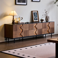 Mueble de TV Moderno de Lujo, Diseño de Última Generación, Hecho a Medida, de Madera, para Sala de Estar, Estilo Mid-Century