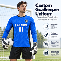 Maillot de gardien de but personnalisé à manches longues, uniforme de football pour gardien, avec nom et numéro d'équipe, logo, vente en gros directe usine OEM