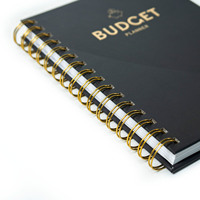 Carnet de budget personnalisé à couverture rigide avec impression et couleur sur mesure, classeur à spirale pour le défi d'épargne, journal de budget mensuel et d'enregistrement des dépenses