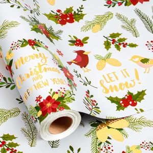 MAYPLUSS Christmas <b>Wrapping</b> <b>Paper</b> 17Inch X 33Feet Eco-Friendly Holiday Gift Wrap - Product Image 1