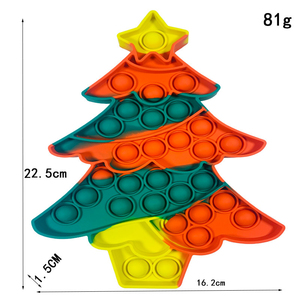 Noël Silicone Pops Bulle Sensorielle Fidget Jouet Arbre De Noël Rouge Blanc Père Noël Jeu Tasse Tapis - Product Image 3