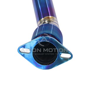 <span class=keywords><strong>Airon</strong></span> para Alfa Romeo Stelvio 2.0T, Sistema de Escape Catback Valvetronic de Titanio de Alto Rendimiento, Fijación Directa, 1.2 mm de Grosor, Acabado Dorado/Azul - Product Image 6