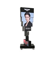 Écran vidéo LED intelligent programmable à densité de pixels P2, 24 couches, double face, angle de vision à 360°, haute luminosité, pour intérieur