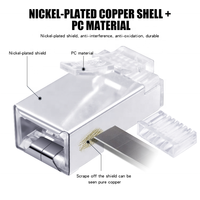 KABEL JARINGAN LAN ETHERNET COBTEL 1.1MM CAT6 FTP 8P8C KONEKTOR RJ45 DUA BAGIAN TERPERLINDUNGAN