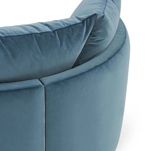 Furnistyle Chaise de luxe sur mesure <span class=keywords><strong>sans</strong></span> jambe <span class=keywords><strong>Fauteuil</strong></span> rembourré de forme ronde en tissu pour salon chambre appartement - Product Image 5
