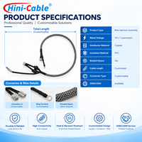 Câble de Faisceau de Câblage en Cuivre Robuste Personnalisé avec Connecteur à Gaine Tressée pour Appareils Médicaux, Équipements Robotiques, OEM