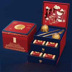 <span class=keywords><strong>2025</strong></span> Tùy chỉnh cao cấp sang trọng Ví trung thu MOONCAKE Hộp quà tặng cao cấp hộp giấy bao bì - Product Image 3