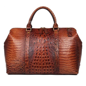 Sac de voyage de grande capacité en cuir véritable gaufré de crocodile à la mode pour hommes sac de messager à bandoulière à <span class=keywords><strong>main</strong></span> - Product Image 2