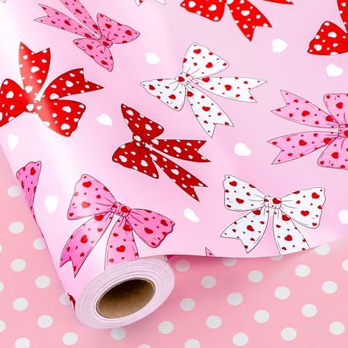 Pink Red BowPolka Dot