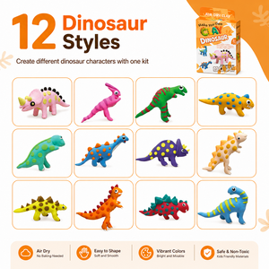 Activités créatives sur le thème des dinosaures pour garçons et filles, cadeaux d'anniversaire/de fêtes - Construisez 12 dinosaures uniques (à partir de 4 ans) - Product Image 3