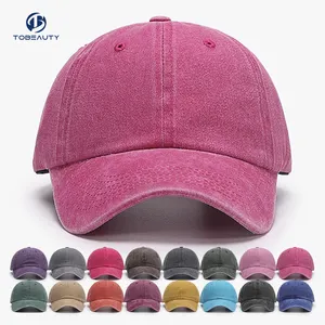 Polo classico Plain Blank laved Baseball cappellino 6 pannello regolabile righello sublimazione cotone Denim Sport Cap papà cappelli Gorras