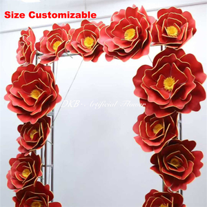 New Wedding Event Backdrop Landscape Window Display Led Lights Outdoor Decoration Eva Artificial Giant <b>Flowers</b> - Product Image 2