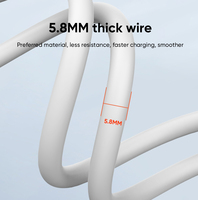 Cable de Carga Rápida para Teléfono Móvil Veaqee, Cable USB Tipo C de 60 W, Cable PD para Cargar Celulares, Cable de Carga de C a C de 60 W para Celulares Xiaomi