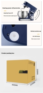 Batidora Eléctrica Multifuncional <span class=keywords><strong>para</strong></span> Crema y Huevos, Amasadora de Masa, Capacidad de Cinco Litros, <span class=keywords><strong>para</strong></span> el Hogar - Product Image 5