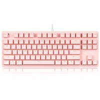 Clavier PD701f avec touches personnalisées, double injection, 87 touches, violet, clavier filaire pour ordinateur de bureau