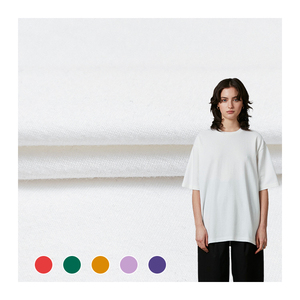 Knit Baby CVC Jersey Fabric Cotton Material, 190 GSM Solid Polyester Single Jersey Fabric for T Shirt