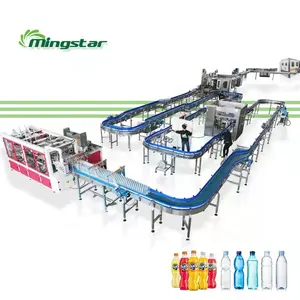 Complete PET capping bottle drinking pure mineral water filling machines bottling plant production line