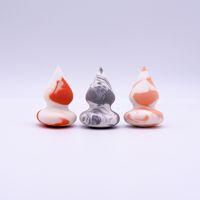 Houppette de maquillage lavable en forme de gourde, hydrophile, sans latex, à motifs marbrés multicolores, fabriquée à Guangzhou [Marbre]