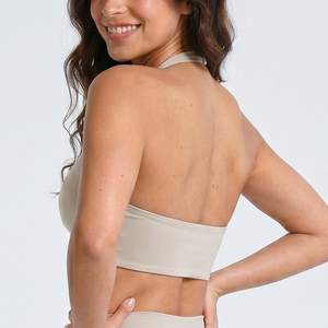 Top Deportivo Halter con Espalda Descubierta y Push-Up, con Logotipo Personalizado OEM - Product Image 3