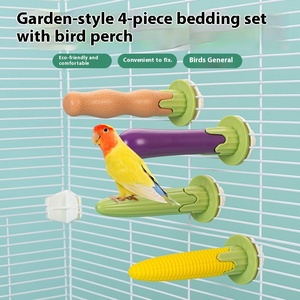 Soporte de plástico para pájaros Pastoral, respetuoso con el medio ambiente, amoladora de uñas para interiores, suministros de pico, palo de garra de loro esmerilado para Estación de pájaros - Product Image 4