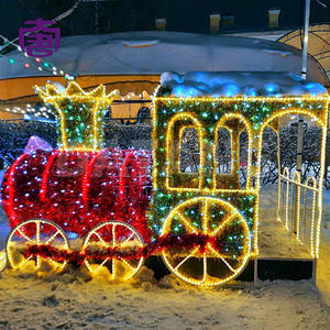 Decoraciones Navideñas Comerciales de Trenes Iluminados con LED para Exteriores, Resistentes al Agua IP65 - Product Image 4