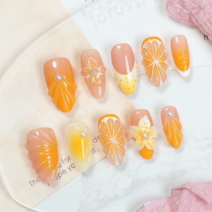 <span class=keywords><strong>Uñas</strong></span> Postizas <span class=keywords><strong>Acrílicas</strong></span> 3D con Diseño <span class=keywords><strong>de</strong></span> Frutas, Hechas a Mano, Cobertura Total, Pre-diseñadas, Reutilizables, Venta al Por Mayor - Product Image 5