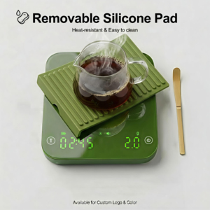 Bilancia Digitale per Caffè con Timer, 2000g/0.1g, Ricaricabile, con Tappetino in Silicone, Mini Bilancia per Espresso e Preparazione Caffè, Ottimo Prezzo - Product Image 6