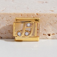 Pendentifs personnalisés les plus populaires en acier inoxydable, breloques DIY en zircon, signes, cœurs, fleurs, charmes italiens pour bracelets de cheville et bracelets