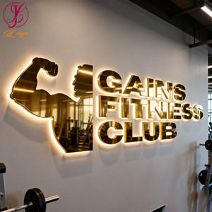 Dinamik Spor Salonu LED Işıklı Tabela 3D Metal Harfler Dayanıklı Özel Fitness Logosu Tabelası Aydınlatmalı Dış Mekan Panosu Fitness Merkezleri için - Product Image 3