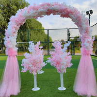 Dekorasi Gapura Pernikahan Bunga Sakura Buatan 2.5m, Ramah Lingkungan, Bahan Vinyl, DIY, Latar Belakang Pesta dengan Bunga Penghias Jalan