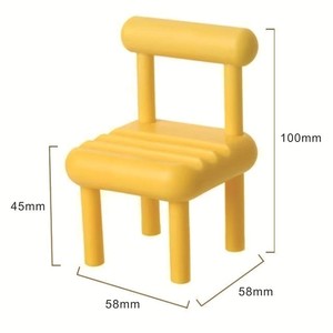 Mini Chair Phone Holder <b>Desktop</b> <b>Stand</b> PP Plastic Cute Decorative Cartoon Ornament For Desk Student Dormitory Use - Product Image 2