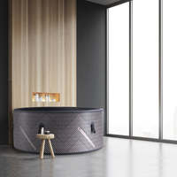 Jacuzzi gonflable portable en gros pour 4 personnes, spa de massage à bulles extérieur avec pompe chauffante pour jardin et relaxation