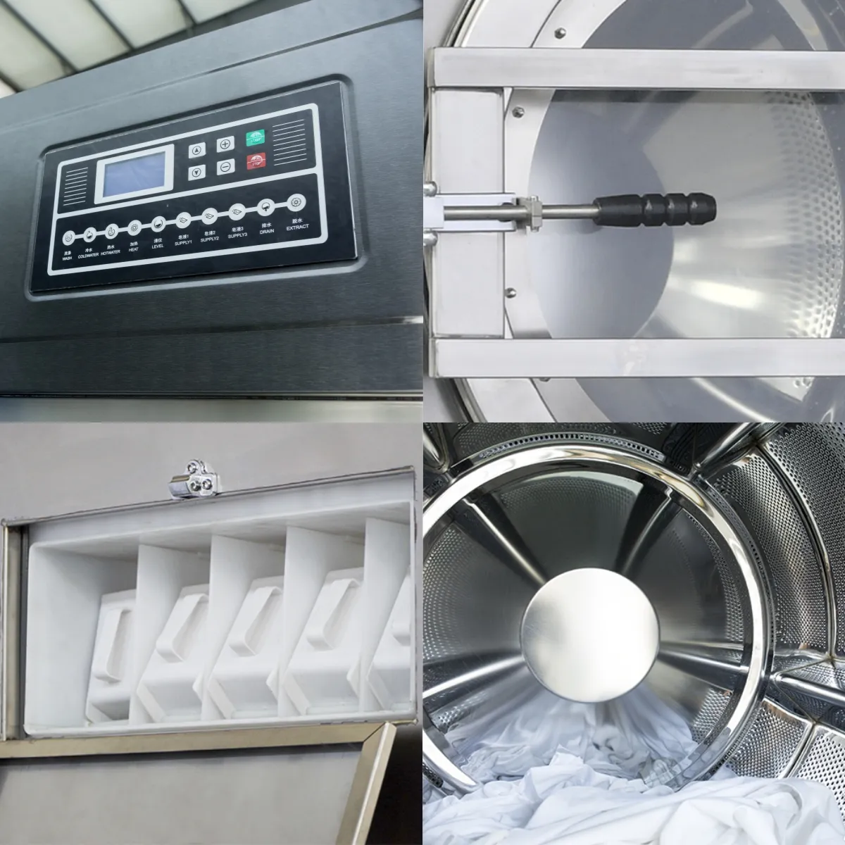 30KG 50KG 100KG ağır yıkayıcı ekstraktör lavlavendüstriyel yıkama çamaşır otel hastane satışı için çamaşır yıkama makinesi