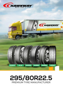 ยาง HAWKWAY 295/80r22.5 พร้อมใบรับรองทุกประเภท ยางแบบไม่มียางใน สำหรับล้อหน้า ยางรถบรรทุกหนัก 11R22.5 295/80 - Product Image 5