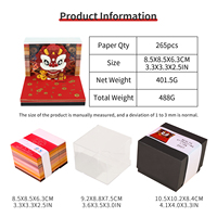 Bloc-notes calendrier 3D en papier, thème Lion Porte-Bonheur, culture chinoise traditionnelle, cadeau pour le succès et la prospérité, ornement de bureau lumineux