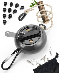 Corde à <span class=keywords><strong>linge</strong></span> de voyage rétractable et pliable, réglable, pour camping, coupe-vent, antidérapante, économe en énergie, gain de place, <span class=keywords><strong>amovible</strong></span> - Product Image 1