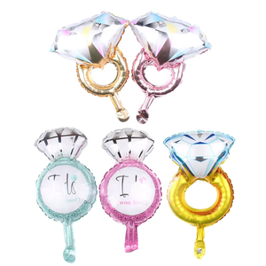 Globos de Anillos de Diamantes Mini en Oro Rosa, Inflables, para Decoración de Bodas, Aniversarios y San Valentín, Gran Venta - Product Image 4