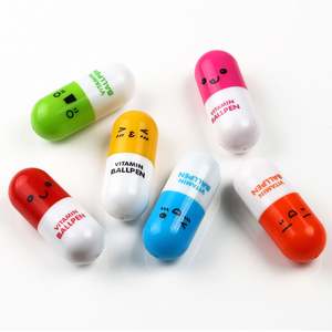 Bolígrafo Retráctil Kawaii con Forma de Cápsula de Vitamina, Regalo Original - Product Image 3