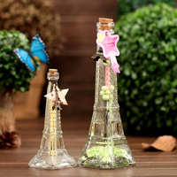 Diffuseur d'huiles parfumées vide personnalisé en gros, en forme de Tour Eiffel de Paris, en verre artisanal, pour décoration intérieure et bougie de Noël