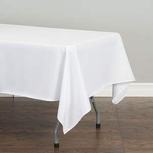 Nappe Rectangle 60x102 pouces Table à 6 pieds en polyester lavable Nappes blanches pour événements - Product Image 3