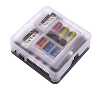 Boîte à fusibles 6 voies 12 volts ATO/ATC, panneau de fusibles marin avec indicateur LED, bloc de fusibles 12V étanche pour automobile, bateau, voiture