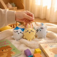 Figurines en peluche miniatures de 10 cm, Cabbage Usagi Chiikawa, en coton PP brodé, jouets en peluche anime, décoration pour sacs, porte-clés