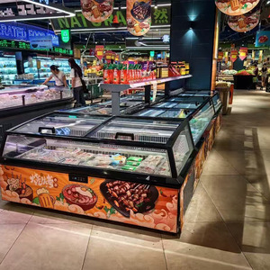 Congélateurs Combinés pour Supermarchés et Magasins d'Épicerie, Vitrine Réfrigérée Commerciale en Îlot - Product Image 2