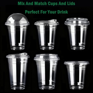 12オンス/16オンス透明プラスチックカップ使い捨て再利用可能タンブラークリスタルレモネードカップ結婚式パーティー用 - Product Image 4