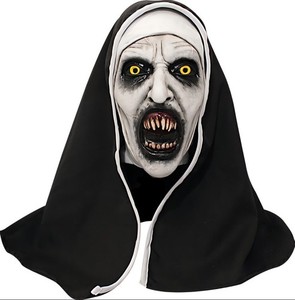 Máscara de Látex de Monja Llorona con Boca Sangrienta para Halloween, con Capucha Negra, para Fiestas de Disfraces, Casas Encantadas y Cosplay - Product Image 6