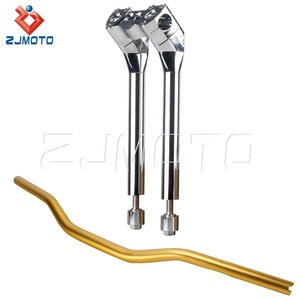 Cafe RACER 10 "+ 1" ตัวยกแฮนด์1-1/8 "ตัวหนีบทีบาร์28มม. สำหรับ Harley Dyna MX Fly Street BB softail Sportster <span class=keywords><strong>Club</strong></span> - Product Image 5