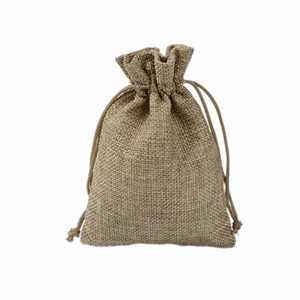 Custom Mini Burlap Gift Bag Natural Ordinary Burlap <b>Coffee</b> Bag Custom Jute Drawstring Bag - Product Image 5