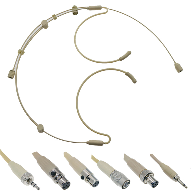 Detachable 6 Plug Options Foldable HeadMic Mini XLR 3Pin TA3F TA4F 4Pin 3.5mm Jack for BeltPack Transmitter Folding MiCWL S520